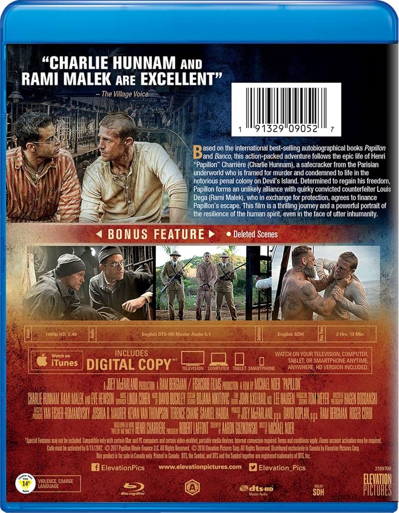 Papillon Blu-ray with digital copy from Universal Pictures